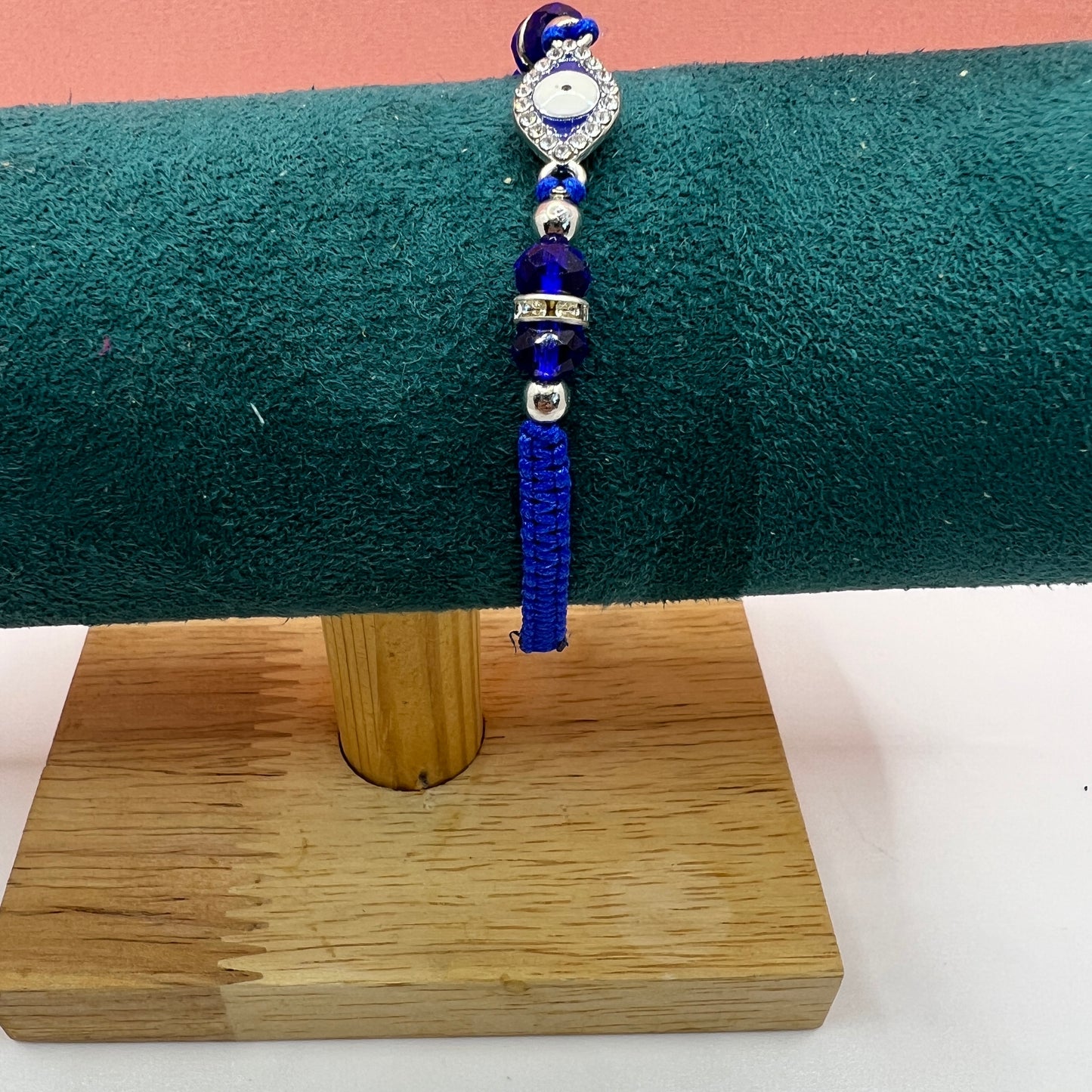 Evil eye adjustable blue bracelet