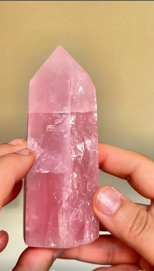 Lavender Rose Quartz tower