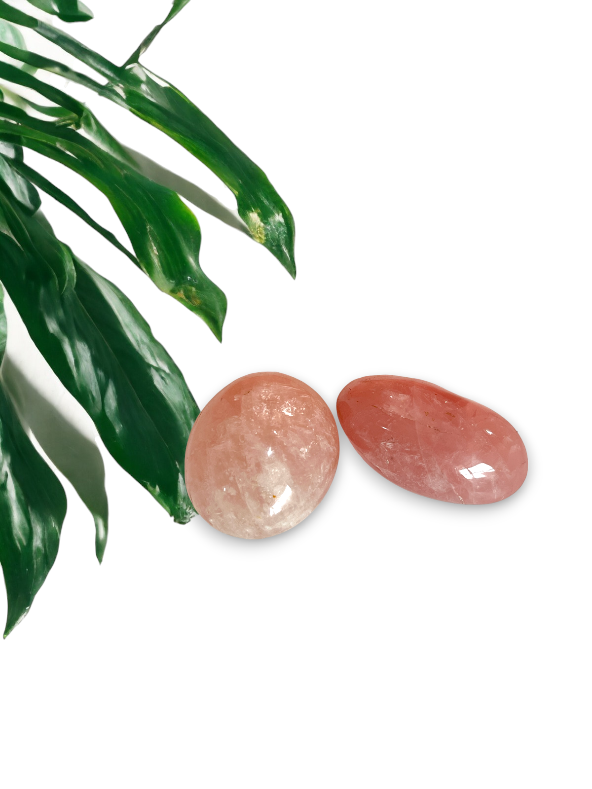 Rose quartz palm stone