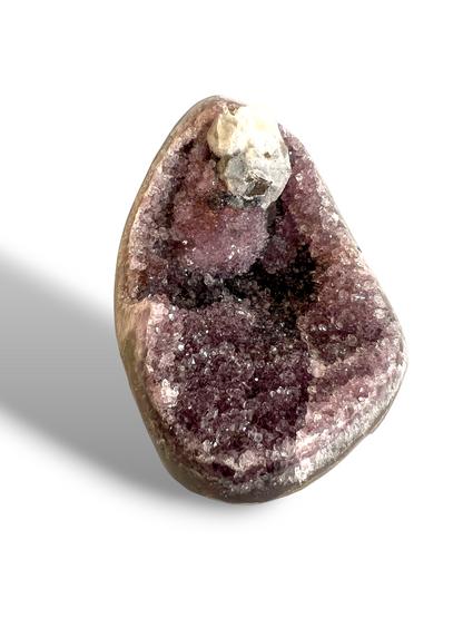 Amethyst with Calcite