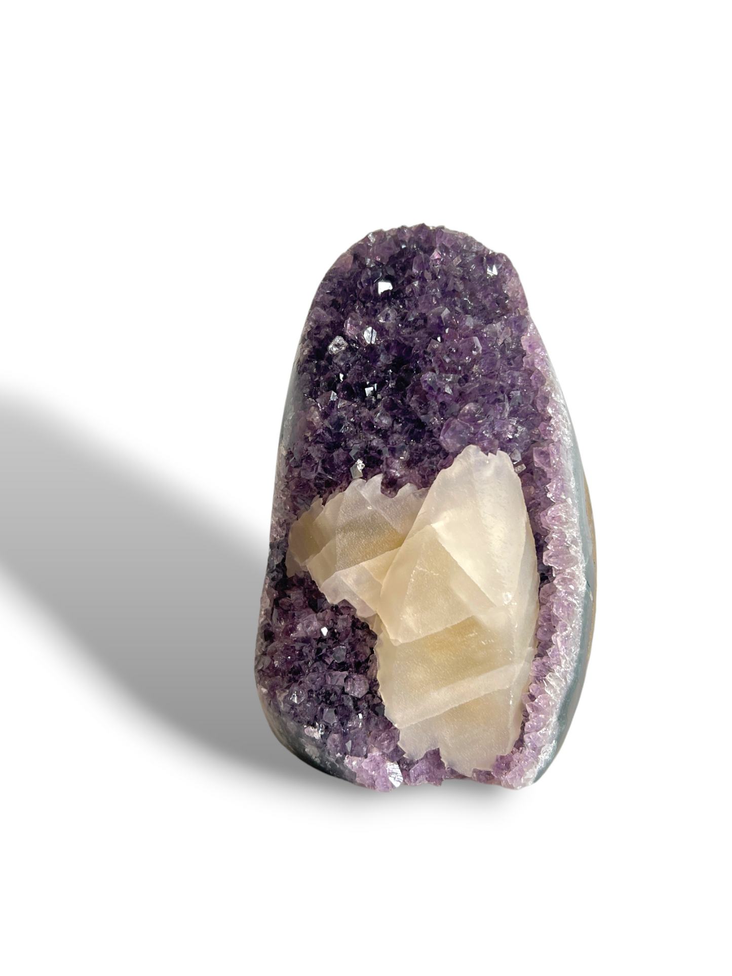 Amethyst with Calcite