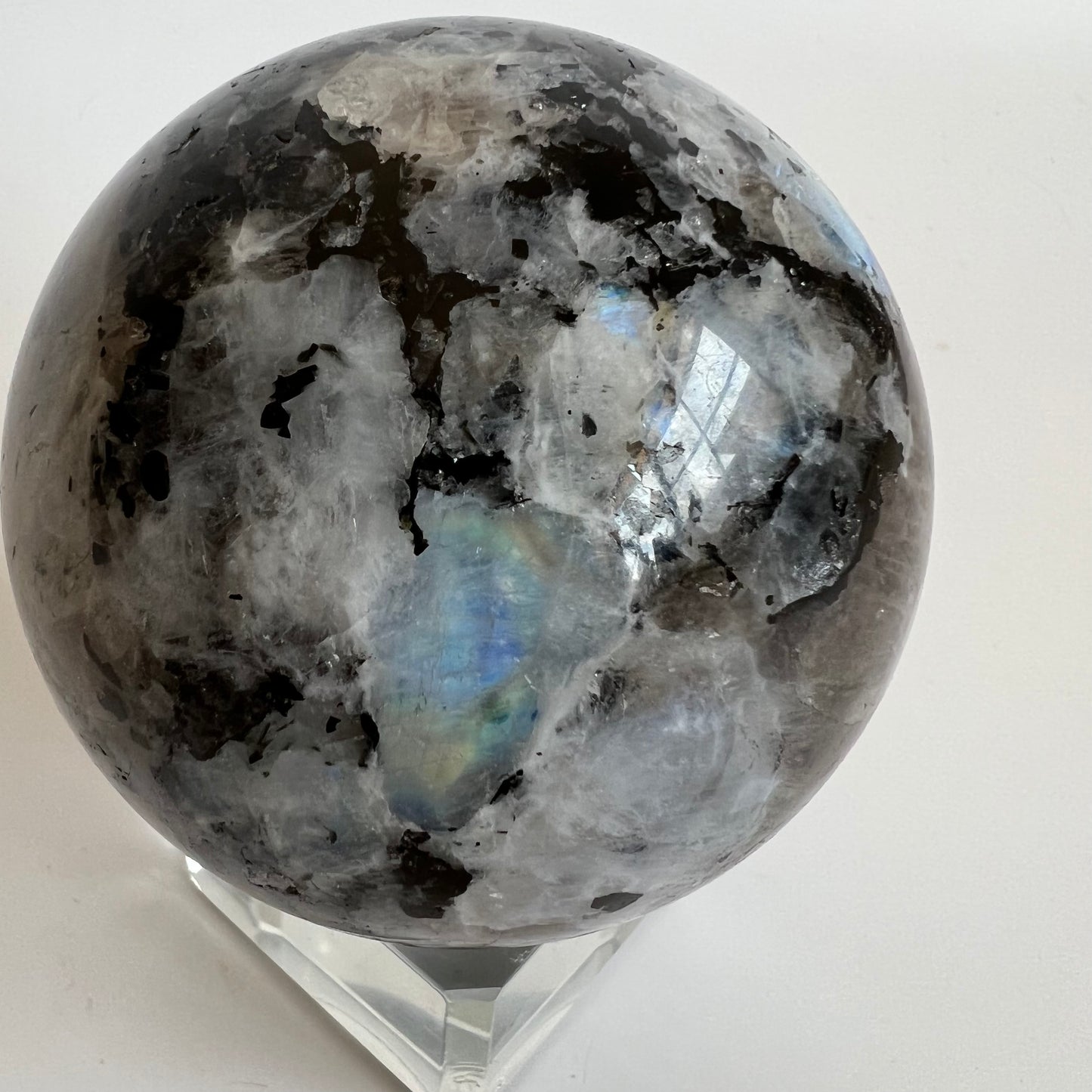 Rainbow Moonstone sphere