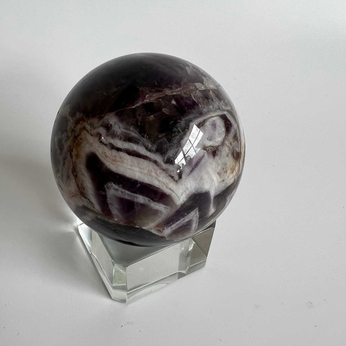 Chevron amethyst sphere