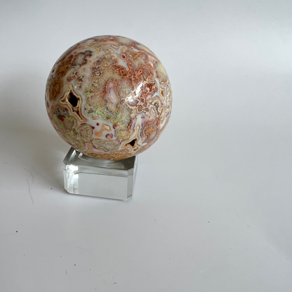 Crazy lace agate sphere