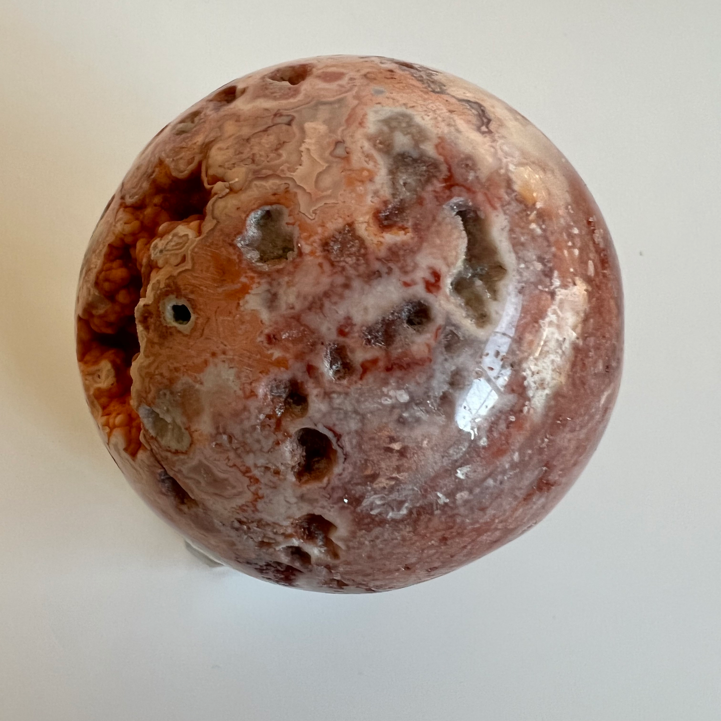 Crazy lace agate sphere