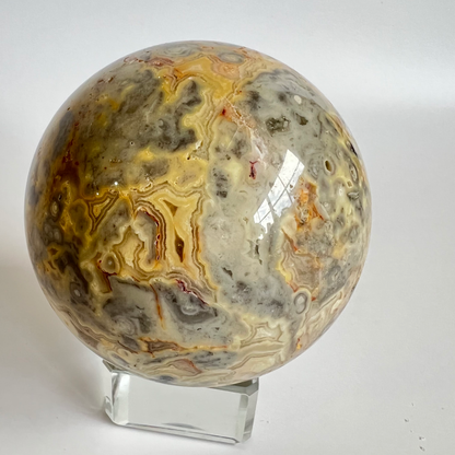 Crazy lace agate sphere