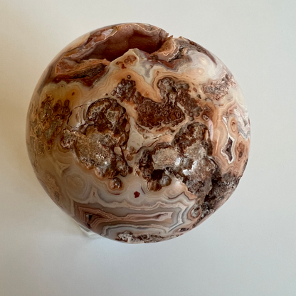 Crazy lace agate sphere