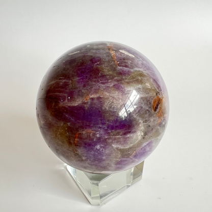 Chevron amethyst sphere