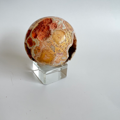 Crazy lace agate sphere