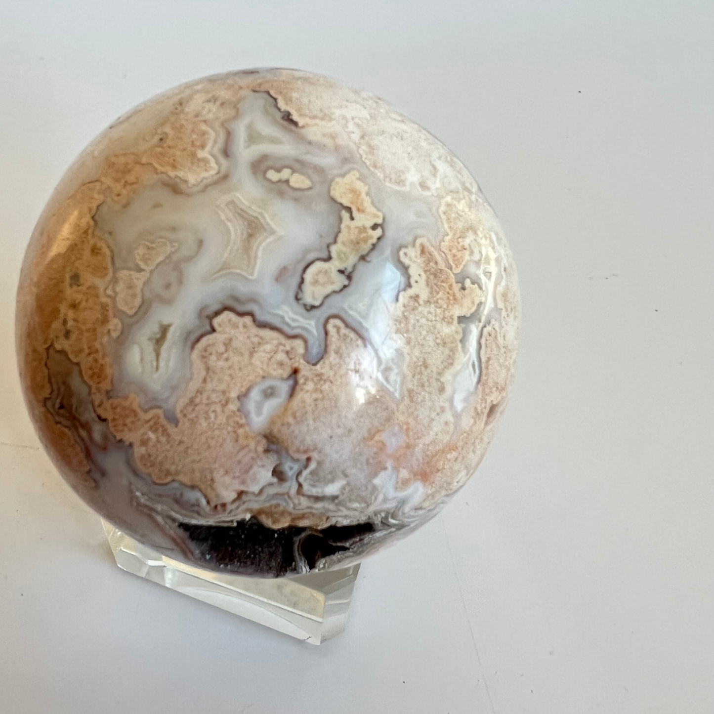 Crazy lace agate sphere