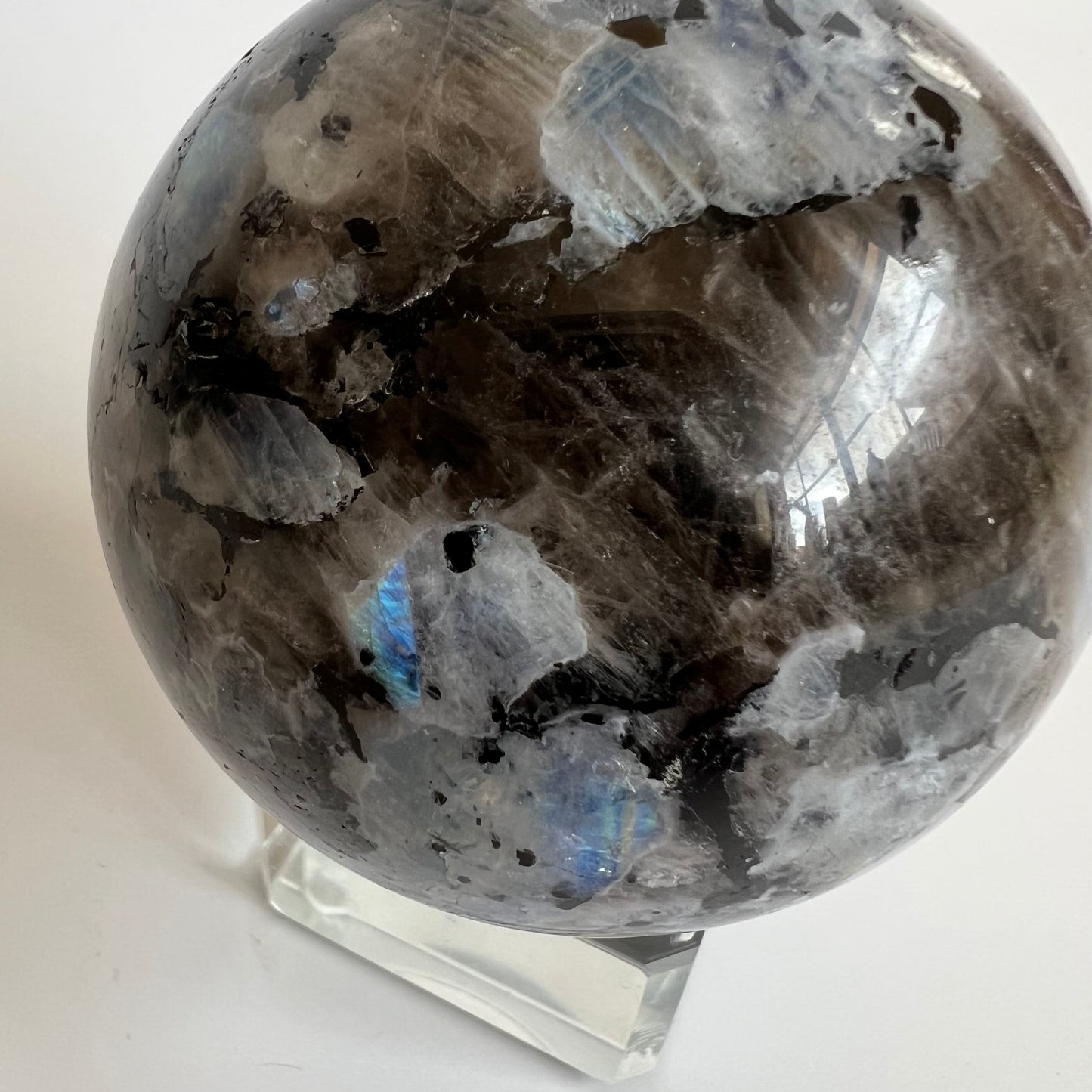 Rainbow Moonstone sphere