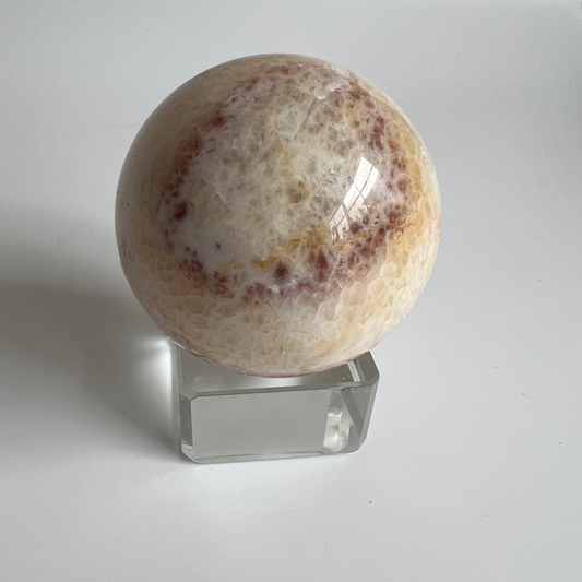 Orange banded calcite sphere